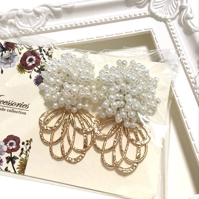 イヤリングハンドメイド/アクセサリー/ハンドメイド/手作り/イヤリング...などのインテリア実例 - 2021-02-27 20:08:45