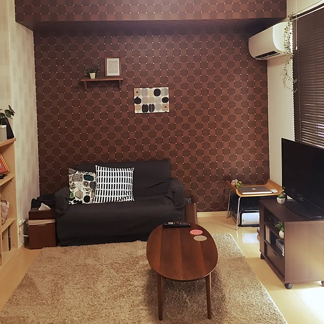 部屋全体/ファブリックパネル/フェイクグリーン/marimekko/ファブリックパネル手作り...などのインテリア実例 - 2016-08-21 11:23:52