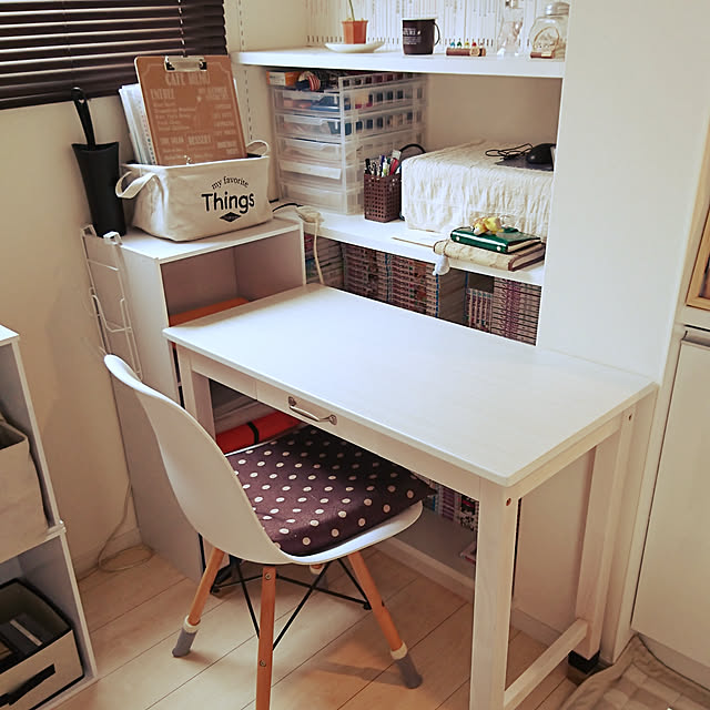 机/100均アイテム/100均/カフェ風/本棚...などのインテリア実例 - 2018-07-15 12:56:37