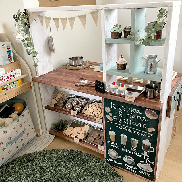 お店屋さんごっこ おままごとキッチンDIYのインテリア・手作りの お店屋さんごっこ おままごとキッチンDIYのインテリア・手作りの