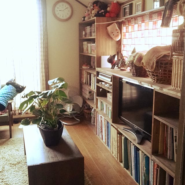 部屋全体/ブログやってます♡/棚DIY/机DIY/TV台DIYのインテリア実例 - 2014-05-20 09:10:21