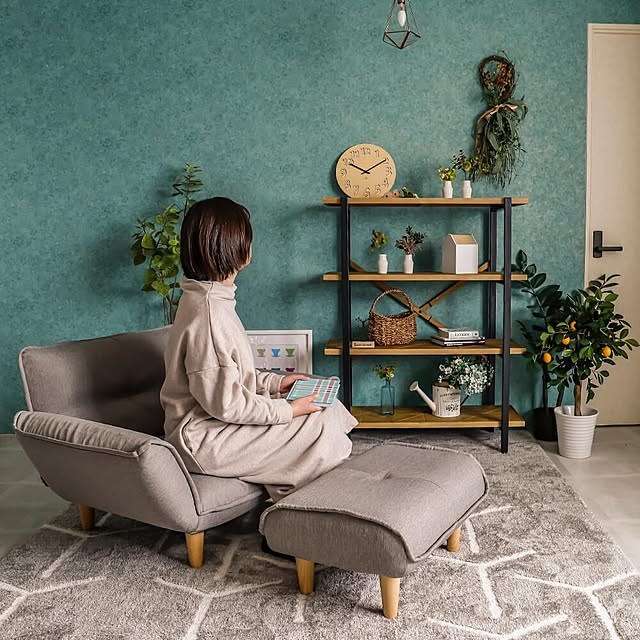 オットマン付き/オットマンスツール/オットマン/観葉植物のある暮らし/観葉植物のある部屋...などのインテリア実例 - 2021-12-03 14:12:51