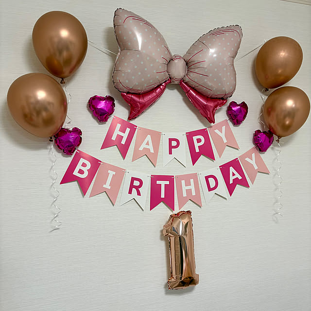 机/お誕生日パーティー/お誕生日飾りつけ/お誕生日/ガーランド...などのインテリア実例 - 2024-12-27 16:04:03