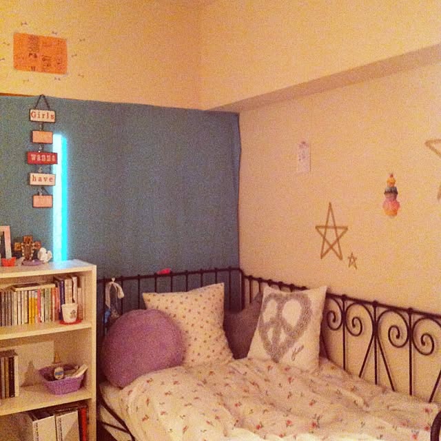 部屋全体/パステル/フェアリー/IKEA/クッション...などのインテリア実例 - 2013-07-30 19:24:02