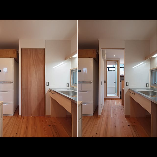 キッチン/キッチン収納/キッチンカウンター/DIYを愉しむワークスペースのある戸建てリフォームのインテリア実例 - 2017-04-15 23:43:02