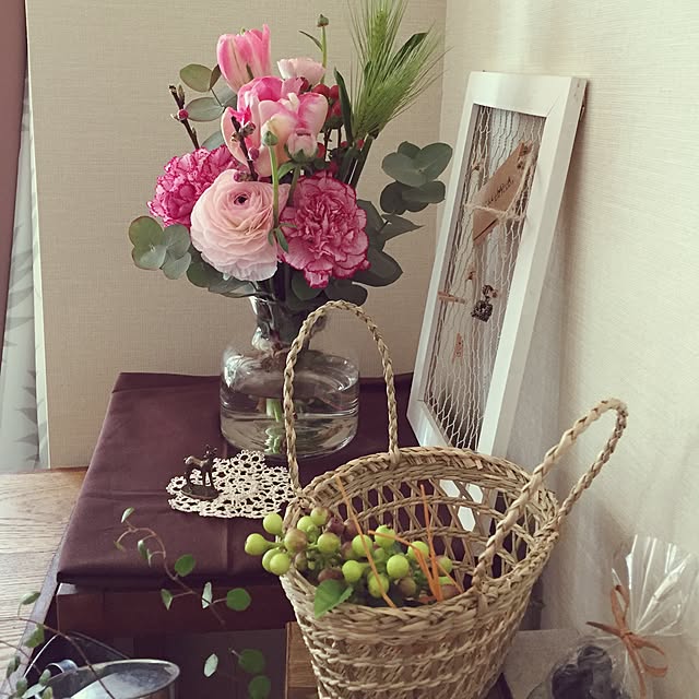 棚/フェイクグリーンも交じってます/生花主義/観葉植物/セリアのインテリア実例 - 2015-03-04 13:47:16