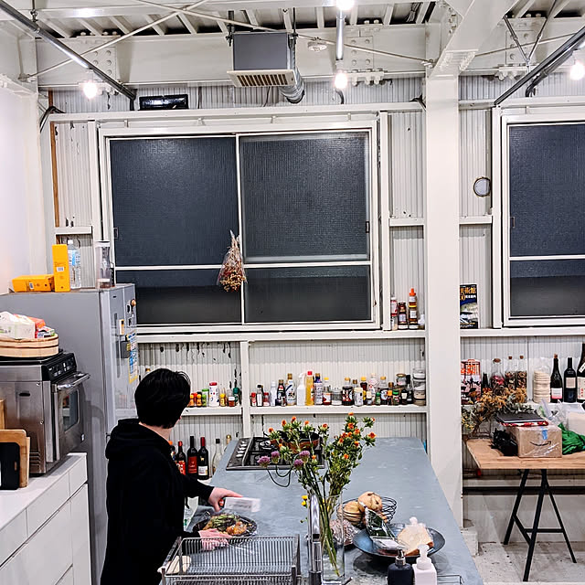 キッチン/アイランドKitchen/モノトーン/リノベーションのインテリア実例 - 2020-05-01 23:27:00