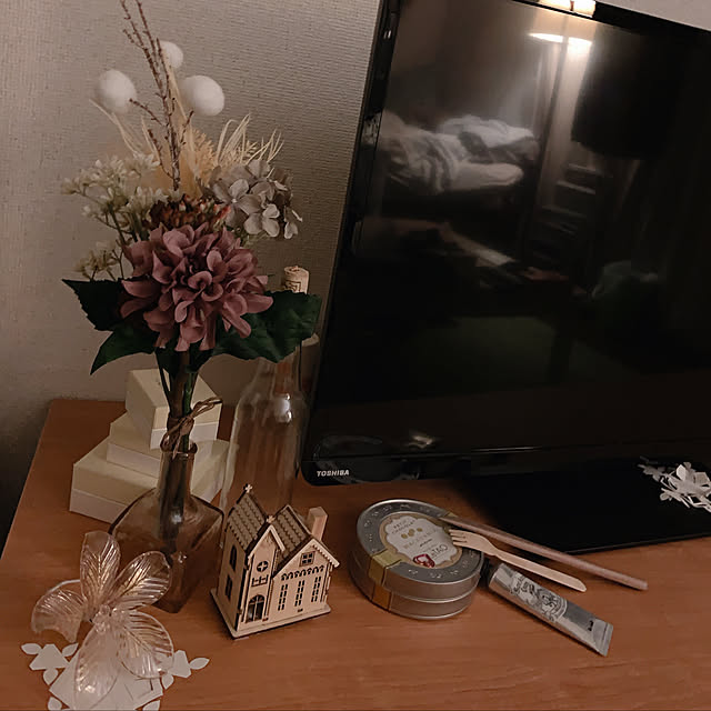 セリア/100均/雑貨/一人暮らし/フェイクグリーン...などのインテリア実例 - 2019-09-29 20:32:13