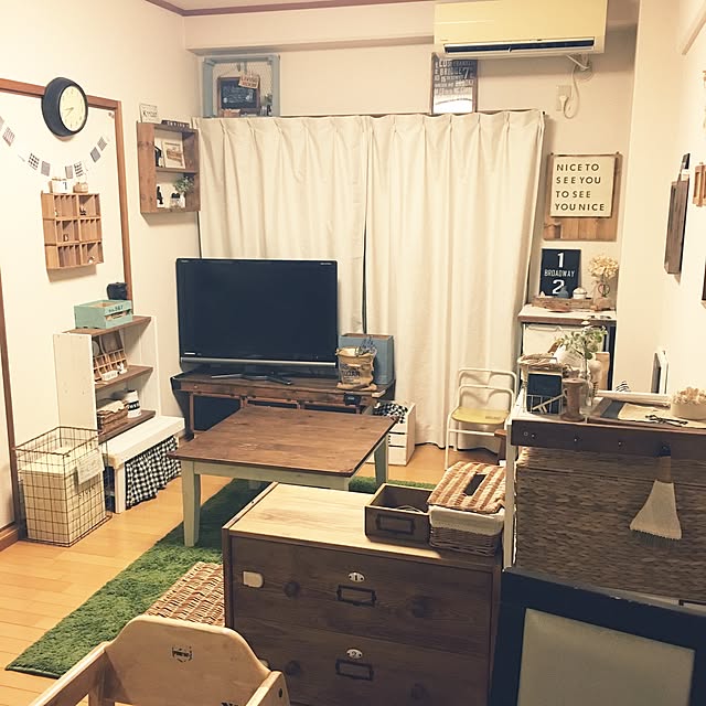 部屋全体/皆さんのお部屋訪問出来ずすみません。/時間が足りない…/物が多い/賃貸...などのインテリア実例 - 2016-07-03 20:45:32