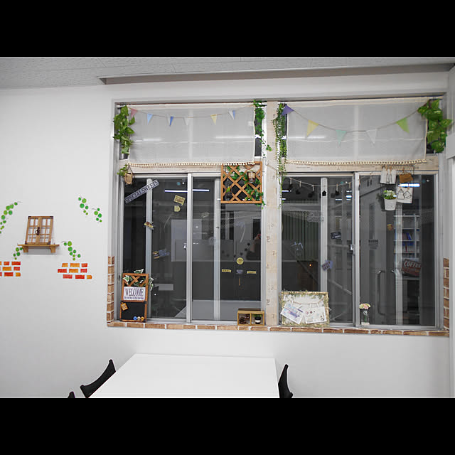 観葉植物/オーナメント/窓/ハンドメイド/デコ窓...などのインテリア実例 - 2017-10-02 19:42:30