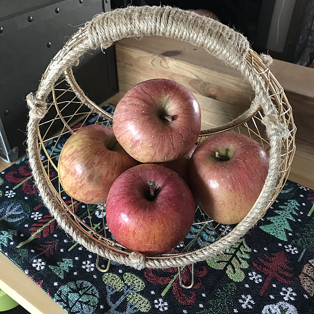 ワイヤーバスケット/リンゴ/いいね！やコメント沢山ありがとう！/ワンコと暮らす家/暖炉のある部屋...などのインテリア実例 - 2019-12-13 09:32:40