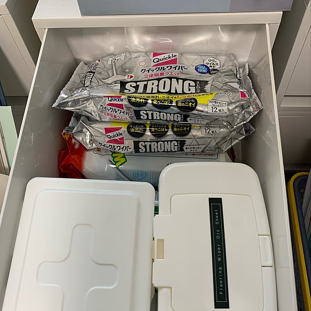 ポリプロピレン小物ケース/無印良品/立体吸着ウェットシートSTRONG/クイックル、どこに置いてる？/暮らしの味方...などのインテリア実例 - 2021-10-23 10:32:36