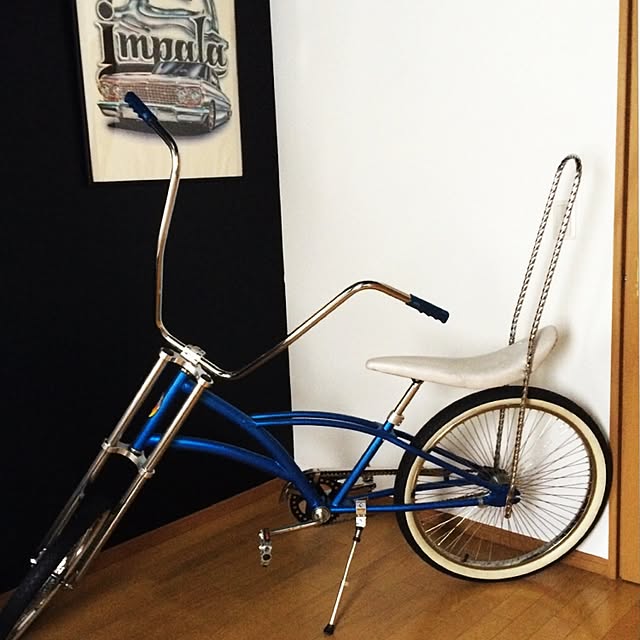 ベッド周り/邪魔なんです。/自転車置き場？/ローチャリ/塩系インテリアの会...などのインテリア実例 - 2016-06-05 15:37:37