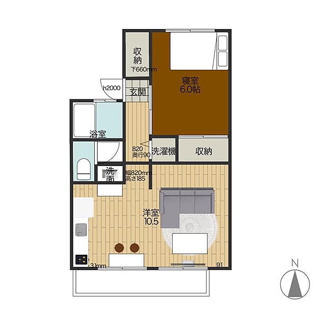 部屋全体/大和ハウス/1LDK 1人暮らし/1LDK/賃貸アパート...などのインテリア実例 - 2017-05-31 15:08:55