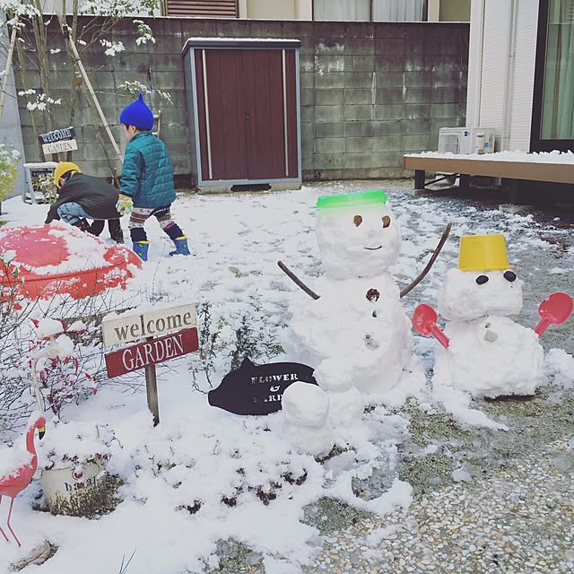 玄関/入り口/雪だるま/庭/しゃれとんしゃあ会/植物のある暮らし...などのインテリア実例 - 2017-02-11 11:50:36