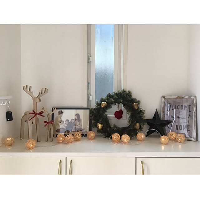 玄関/入り口/ハンドメイド/IKEA/クリスマス/シンプルライフ...などのインテリア実例 - 2016-11-14 13:25:09
