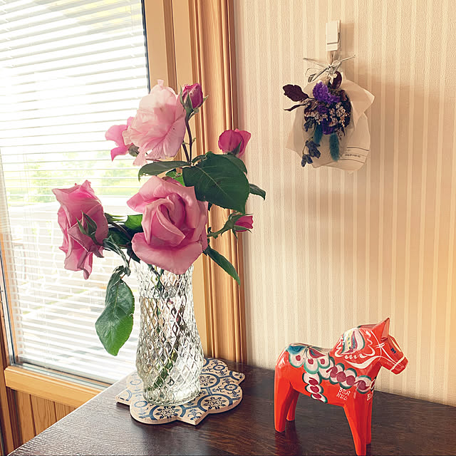 薔薇の花/北欧/ダーラナホース/スウェーデン/輸入住宅...などのインテリア実例 - 2021-05-13 08:00:27