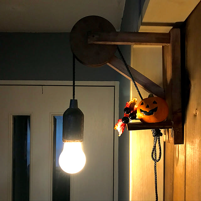 ハロウィン/ダイソーペンダントライト/壁/天井のインテリア実例 - 2019-10-20 16:22:51