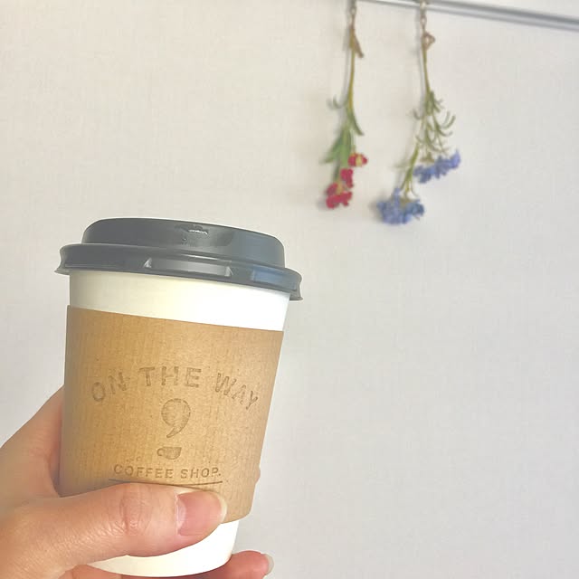 壁/天井/ダイソー/コーヒー/ドライフラワーのある暮らし/ドライフラワー...などのインテリア実例 - 2017-03-09 18:39:24
