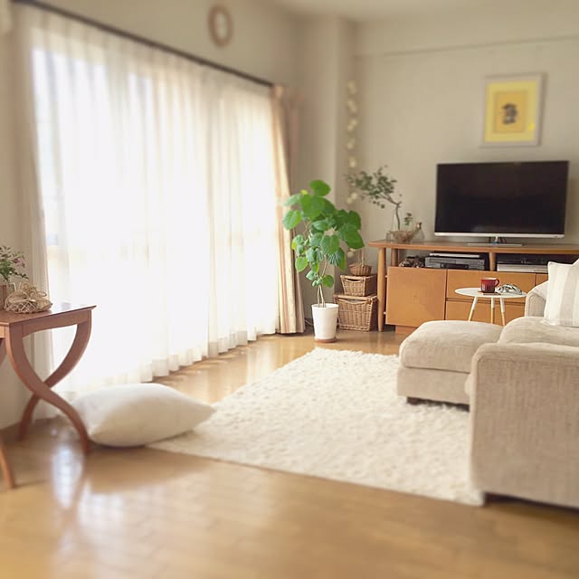 reiの山崎実業-山崎実業 サイドテーブル ホワイト 約W40×D40×H50cm プレーン 2341の家具・インテリア写真