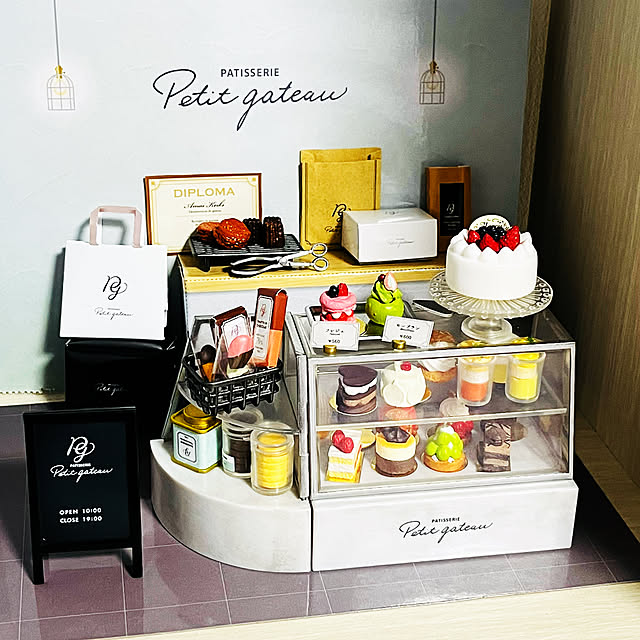 ミニチュア ケーキ屋さんのおしゃれなアレンジ・飾り方の ミニチュア ケーキ屋さんのおしゃれなアレンジ・飾り方の