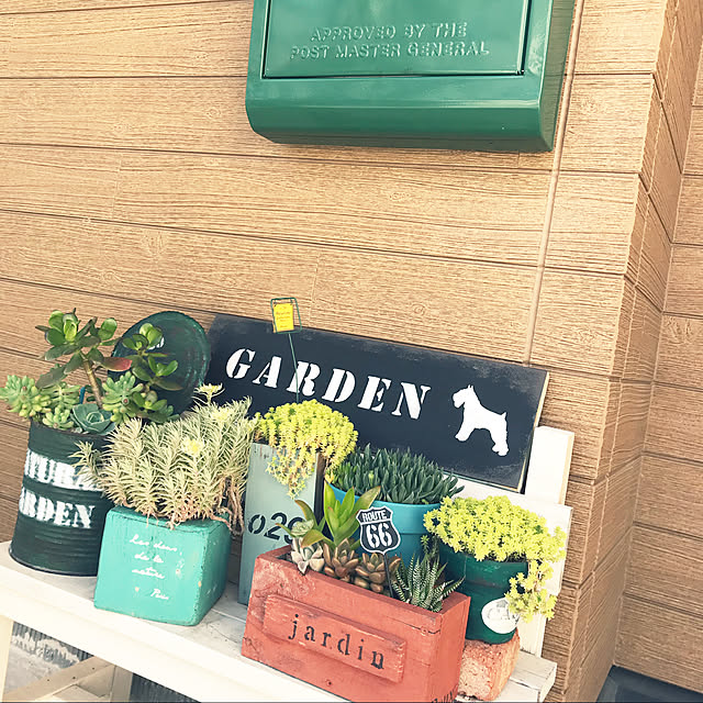 玄関/入り口/植物のある暮らし/玄関ディスプレイ/リメイク鉢/多肉寄せ植え...などのインテリア実例 - 2018-05-24 13:51:58