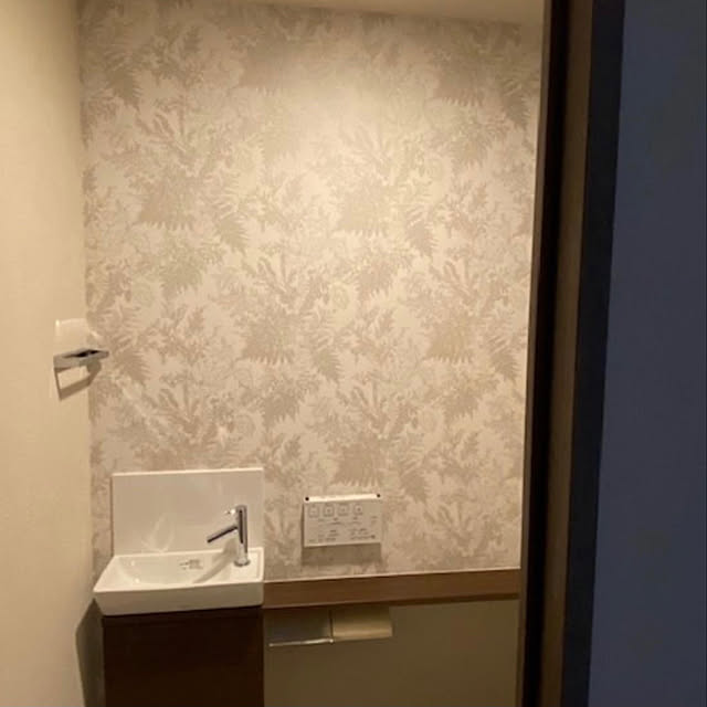 ボタニカル柄/アクセントクロス/バス/トイレのインテリア実例 - 2021-09-06 21:47:15