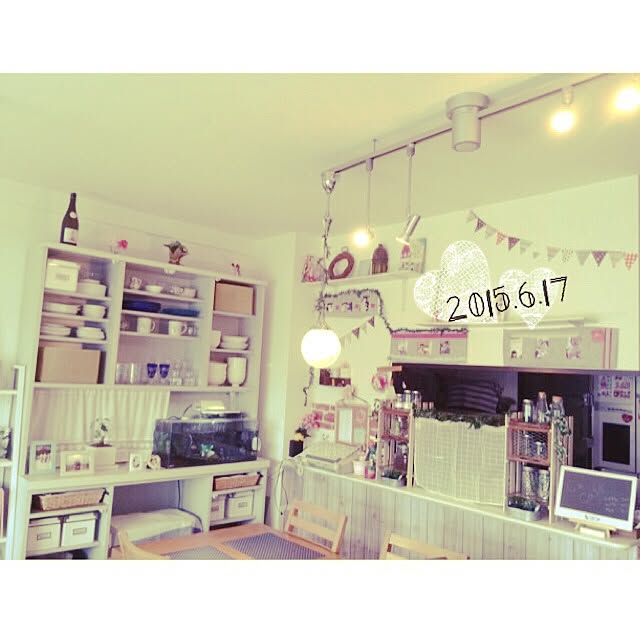 部屋全体/ダイニング/収納/DIY/フラッグ...などのインテリア実例 - 2015-06-17 11:23:37