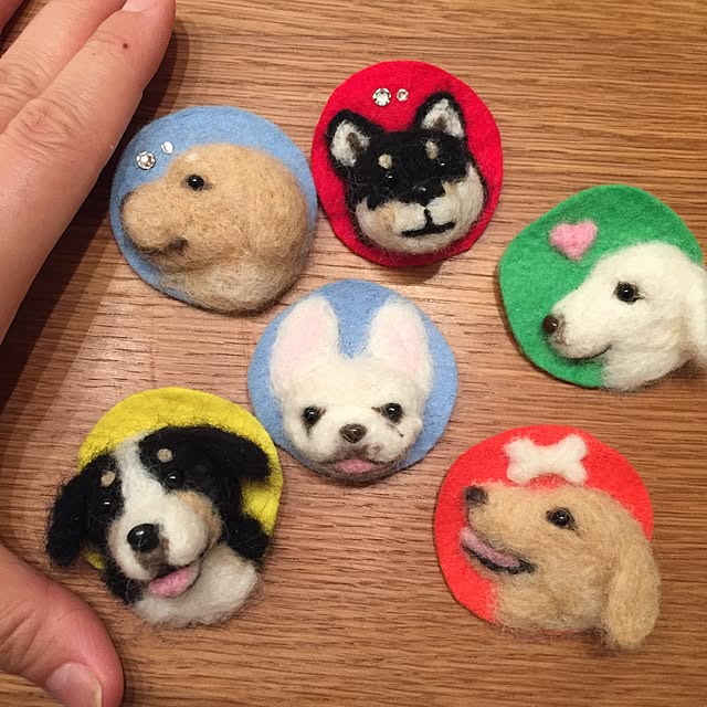 ◇◇てのひらわんこ◇◇羊毛フェルト 愛犬 マスコット オーダー