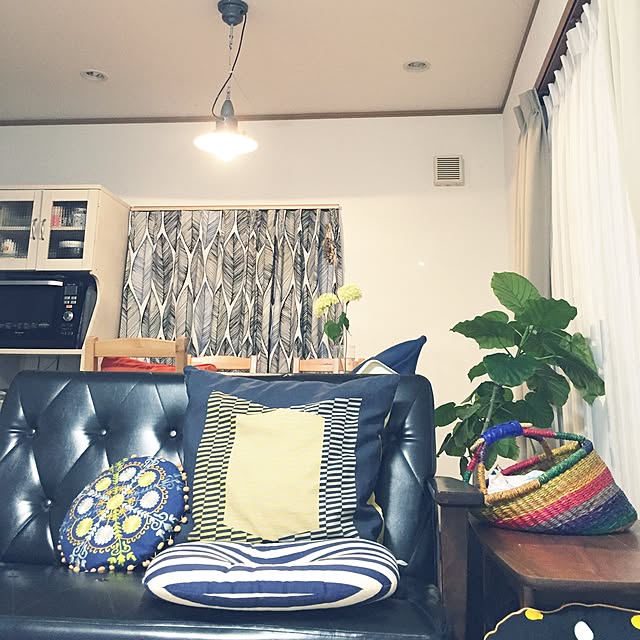 部屋全体/ウンベラータ/ドライフラワーのある暮らし/IKEAのダイニングテーブル/照明...などのインテリア実例 - 2017-07-02 21:52:51