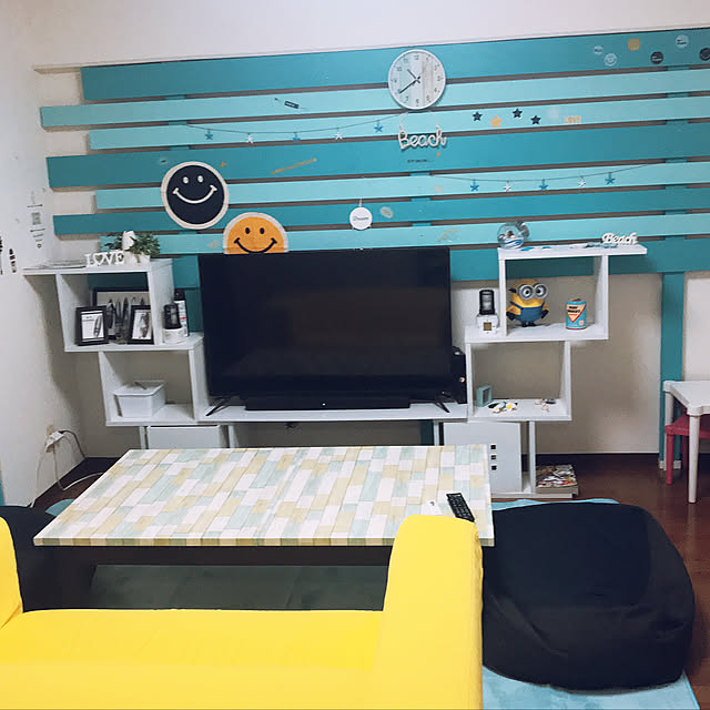 部屋全体/ラブリコ ディアウォール DIY/夏仕様/賃貸でも諦めない/DIY...などのインテリア実例 - 2018-03-29 11:11:37