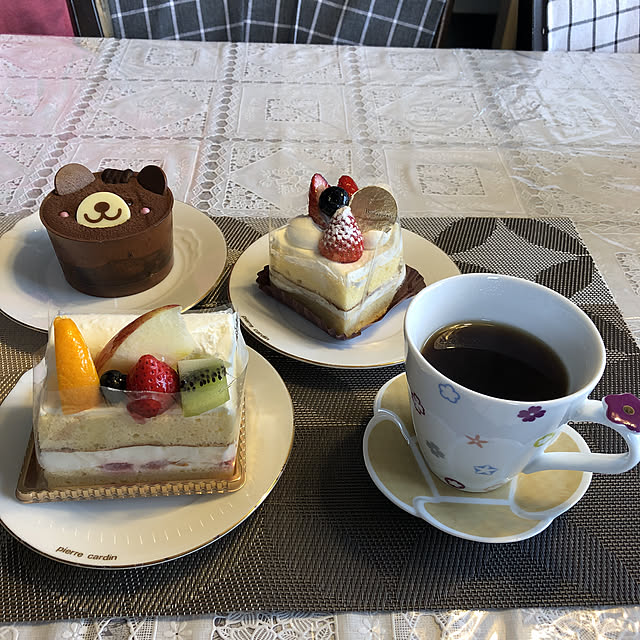 ケーキ/ランチョンマット/100均/机のインテリア実例 - 2020-04-10 16:00:27