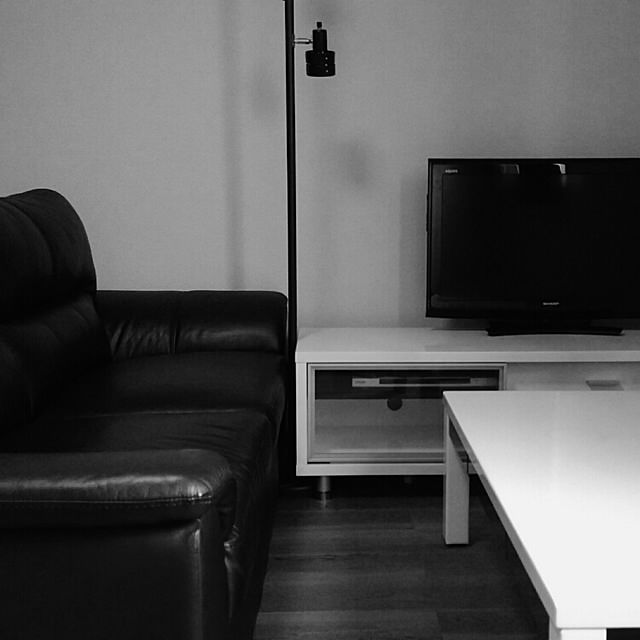 部屋全体/モノトーン/シンプル/DIY/一人暮らし...などのインテリア実例 - 2016-05-19 10:57:27