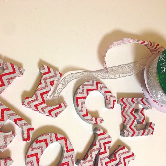 玄関/入り口/ストライプ/ハンドメイド/クリスマス手作り雑貨/賃貸...などのインテリア実例 - 2014-11-09 00:47:52