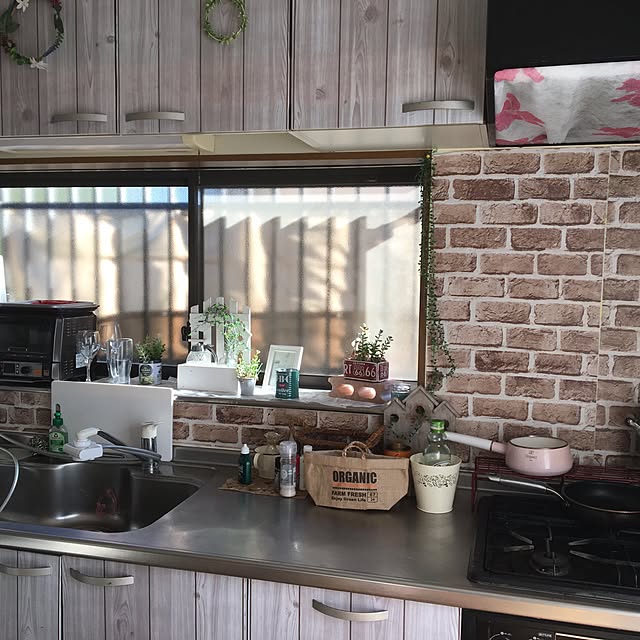 キッチン/カフェ風/DIY/セリア/ナチュラル...などのインテリア実例 - 2017-03-08 08:54:45