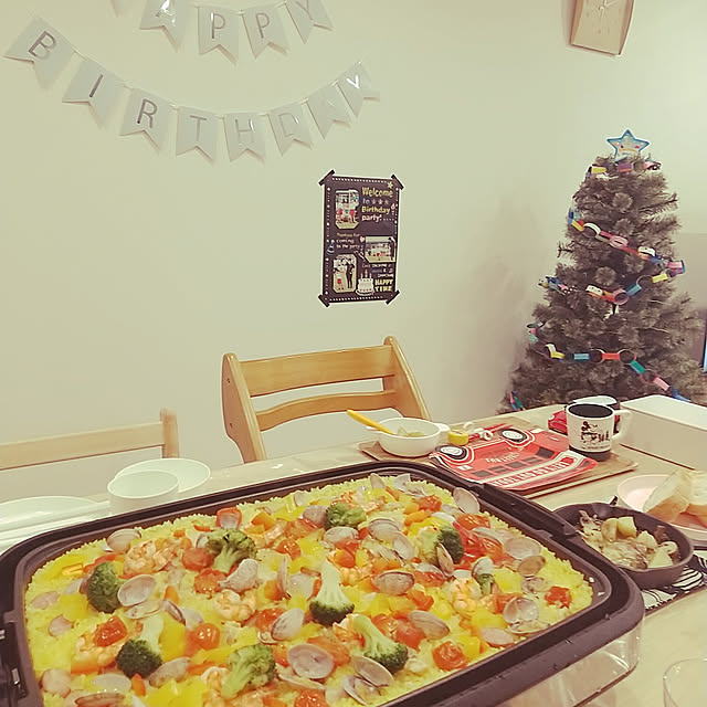 机/象印ホットプレート/ホットプレート/ダイニングテーブル/誕生日パーティー...などのインテリア実例 - 2021-03-07 00:05:15