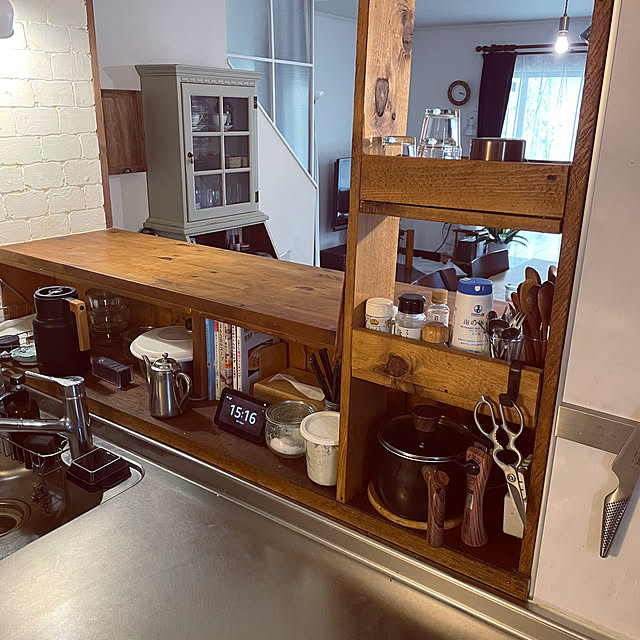 ダイニングキッチン カウンターDIYのインテリア・手作りの実例 ダイニングキッチン カウンターDIYのインテリア・手作りの実例