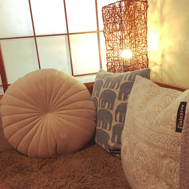 mimichankのFrancfranc-Francfranc シェリオ フロアクッション ライトグレー 50×50cm クッション シートクッション フロアクッション インテリアクッションの家具・インテリア写真