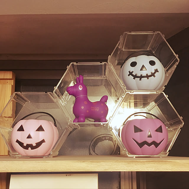 セリア/むらさき/かぼちゃ/ハロウィン/棚のインテリア実例 - 2019-10-19 00:55:30