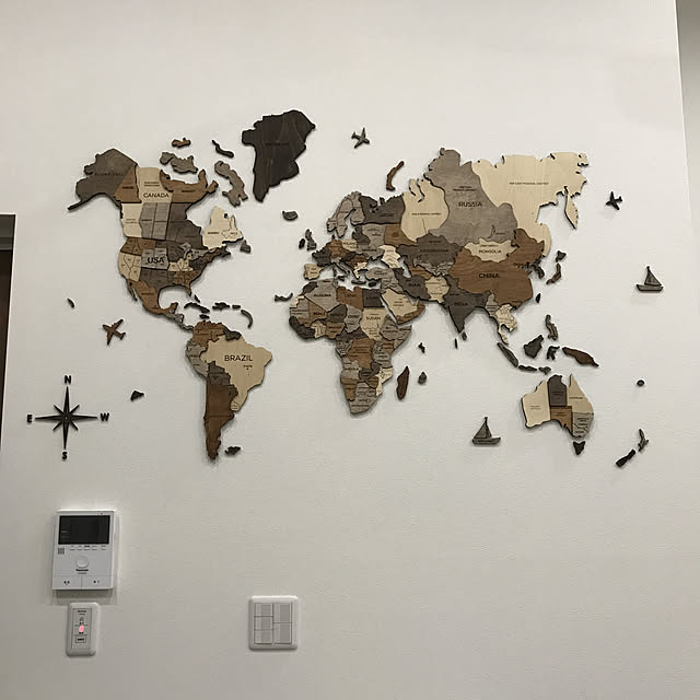 世界地図 インテリア おしゃれ 木製 壁掛け 【Lサイズ 世界地図 インテリア おしゃれ 木製 壁掛け 【Lサイズ