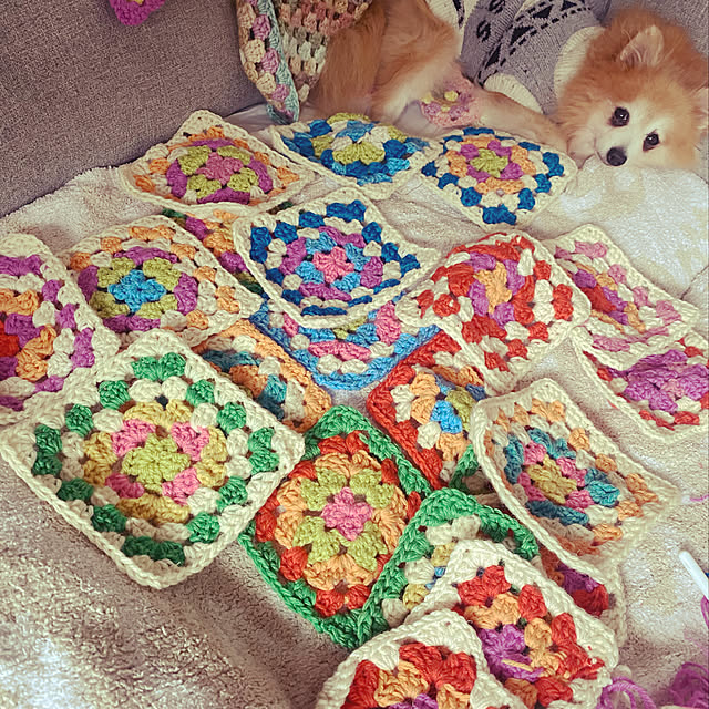 ハンドメイド グラニースクエア編みのおしゃれなアレンジ・飾り ハンドメイド グラニースクエア編みのおしゃれなアレンジ・飾り