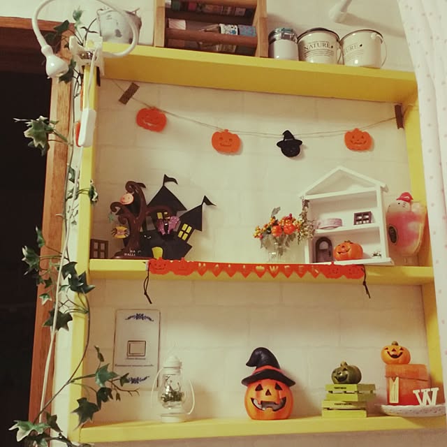 棚/賃貸/セリア/100均/ハロウィンのインテリア実例 - 2015-09-03 01:19:46
