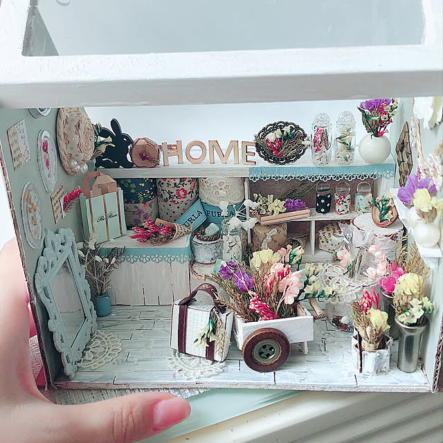 木製ドールハウス ハンドメイド 背景シルバニアプチブライス