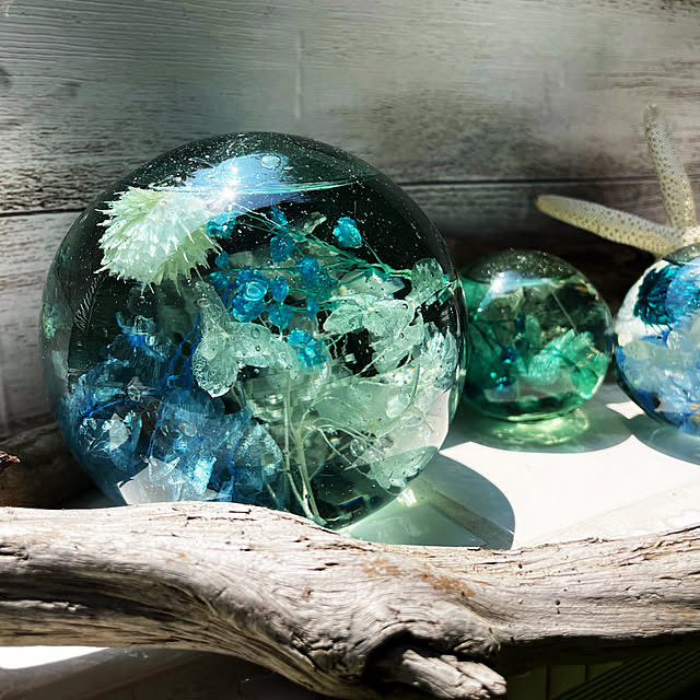 浮き球/ハンドメイド/棚/ドライフラワー/海を感じたい...などのインテリア実例 - 2022-06-27 21:41:48