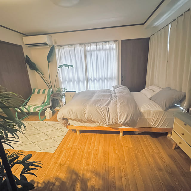 ベッド周り/観葉植物/無印良品/ナチュラル/ニトリ...などのインテリア実例 - 2025-03-04 01:51:53