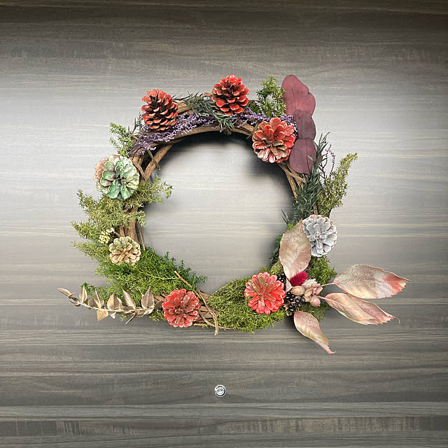 クリスマス/リース/ハンドメイド/玄関/入り口のインテリア実例 - 2021-12-12 22:20:32