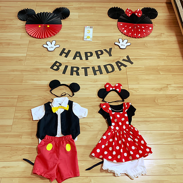 ミッキー＆ミニー/ディズニー/誕生日飾りつけ/ダイソー/ハンドメイド...などのインテリア実例 - 2020-07-17 12:43:59