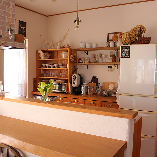 キッチン/キッチンカウンター/ナチュラルインテリア/カフェ風インテリアのインテリア実例 - 2025-04-09 17:51:34
