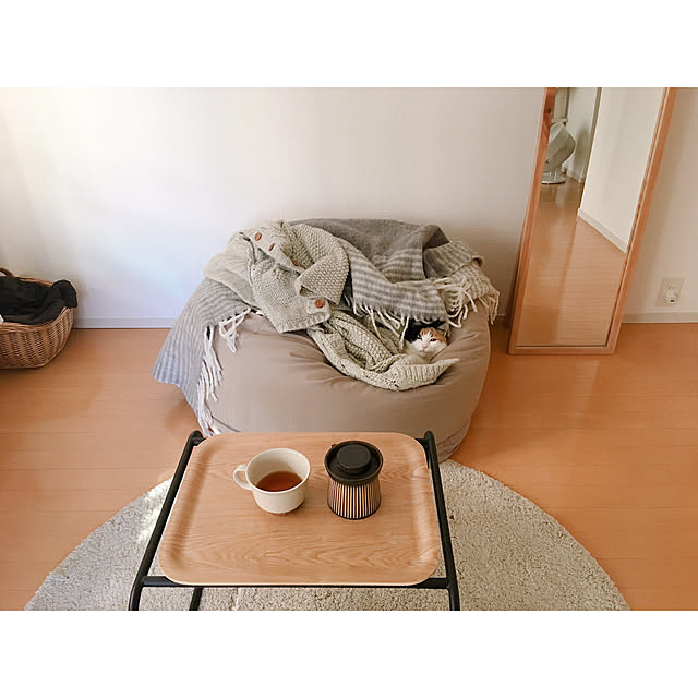 warashibeのIKEA (イケア)-IKEA(イケア) ADUM ラグ パイル長, オフホワイト　50283676　130センチの家具・インテリア写真