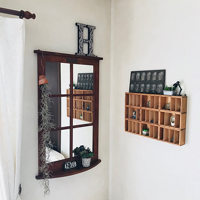 棚/鏡/いなざうるす屋さん/アンティーク/DIY...などのインテリア実例 - 2018-04-04 23:04:19